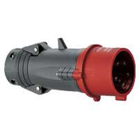 HYPRA - IEC industrial straight plug IP44/55 3P+E 3P+E 415V a.c. 32A grey