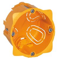 Soliroc - Plastic flush mount box for plasterboard 1 gang 67mm DIA x 50mm deep