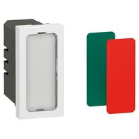 Arteor modular - Electronic device illuminated sign Illuminated light 1W 230V a.c. supplied with 4 coloured labels 1 module white
