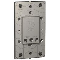 Arteor Flush Mount IP25 1 Gang Unswitched Shaver Socket Magnesium