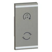 Arteor - MyHOME - Square key cover BUS/SCS - sound source selection - 1 module - magnesium