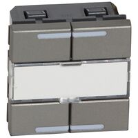 Arteor - MyHOME - 4 Scenarios controller BUS/SCS - square key cover - magnesium - 2 modules