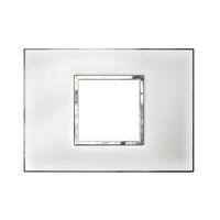 ARTEOR Square 2 Module Horizontal Coverplate Mirror White