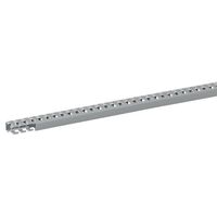 Transcab - Cable grey duct with cover - 2 metre length 15x25mm 2m 12.5mm finger DIN pitch with cover grey