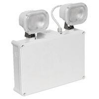 Economy LED Twinspot - white finish with lithium battery