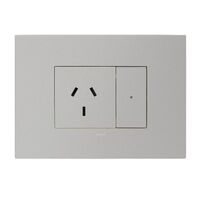 ARTEOR with NETATMO - Smart Single Powerpoint - 16Amp 3 Module - Aluminium