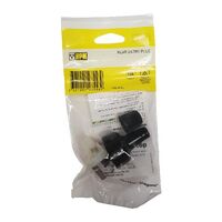 HPM 10A 3 Pin Plug Top with Cord Locking Nut Black