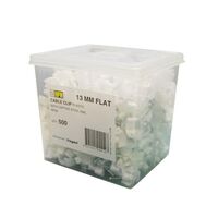 HPM Flat Type Cable Clips 13mm with Captive Set Nail - 500 Pack