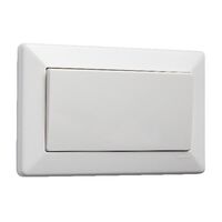 Como - Horizontal Single Pole Double Throw - rocker Intermediate switch large 1 gang 10A 240V a.c. white