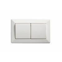 Como - Horizontal Single Pole Double Throw - rocker Switch 2 gang 10A 240V a.c. white