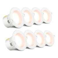 HPM DLI 7W 740lm LED Warm White Non-dimmable Downlight with Integrated Driver 90mm White - Pack of 8