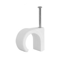 HPM Hook Type Cable Clips 8-10mm White - 100 Pack