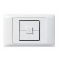 Excel Life - Common plate - Electronic device roller blinds control switches push button 1 gang direct control 240V a.c. white