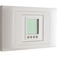 Excel Life - Common plate - Electronic device time delay switch 8 weekly programs 1 gang 16A 240V a.c. 20hr reserve white LCD screen - white
