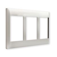 Excel Life - Common plate - Vertical coverplate 3 vertical outlets mulitpanel white