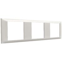 Excel Life - Common plate - Horizontal coverplate 3 horizontal outlets mulitpanel white