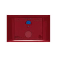 Excel Life - Medical - Common plate - Horizontal RCD plate 10mA - with power available - antimicrobial & chemical resistant RCD switch with circuit ID - red