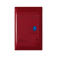 Excel Life - Medical - Common plate - RCD plate 10mA - with power available - antimicrobial & chemical resistant RCD switch - red