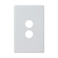 Excel Life EM Series Grid & Plate 2 Gang Gloss White