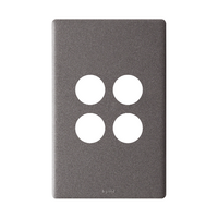 Excel Life EM Series Grid & Plate 4 Gang Urban Grey