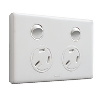 Excel Life 10A Horizontal Double Powerpoint with Safety Shutters Gloss White