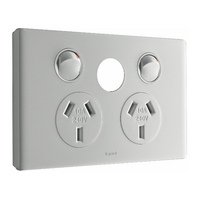 Excel Life 10A Horizontal Double Powerpoint with Extra Function Hole Gloss White