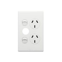 Excel Life 10A Vertical Double Powerpoint with Extra Function Hole Matt White