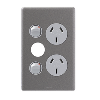 Excel Life 10A Vertical Double Powerpoint with Extra Function Hole Urban Grey
