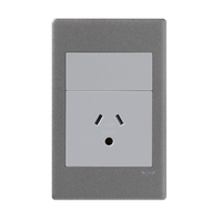 Excel Life 10A Round-Earth Autoswitch Vertical Single Powerpoint Urban Grey