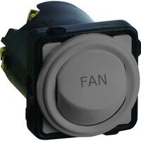 Excel Life - Engraved rocker switch mechanism 2 way 16AX 240V a.c. FAN engraved urban grey