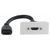 Excel Life - HDMI socket/mechanism 150mm flying lead 1 module white