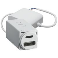 Excel Life - Dual USB Charger Mechanism Type A & C - White