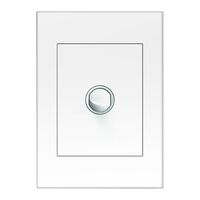 HPM VIVO 10A 1 Gang Vertical Rocker Switch Plate White - 10 Pack