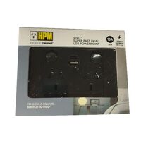 HPM VIVO 10A Double Powerpoint with USB 4.8A Type A+C Dark Grey