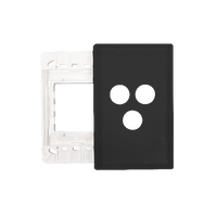 Excel Life Smart Grid & Plate for 1 Smart Switch / Dimmer and 1 Wireless Master Switch / Blind Switch Matt Black