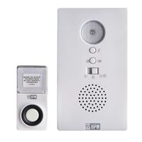 HPM Illuminated Battery Operated Wireless Door Chime 100m Range White