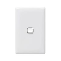Linea - Vertical rocker switch - Single Pole Double Throw - 1 gang 2 way 240V a.c. white