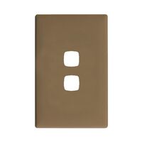 Linea Coverplate 2 gang ninja khaki