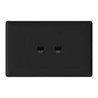 Linea Phone outlet RJ12 2 gang black