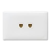 Linea Phone outlet RJ12 2 gang white