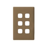 Linea Coverplate 6 gang ninja khaki