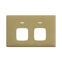 Linea - Powerpoint coverplate 2 gang autoswitch 5 oclock olive