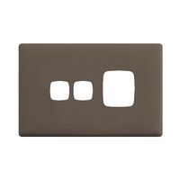 Linea Powerpoint coverplate 1 gang with extra hole wet elephant