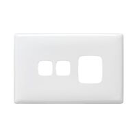 Linea - Powerpoint coverplate 1 gang with extra hole white