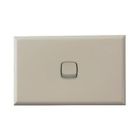 Excel - Horizontal Rocker Switch - Single Pole Double Throw - 1 Gang 2 way 10A - Beige