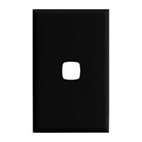 EXCEL - 1 Gang Switch Coverplate Only - Black
