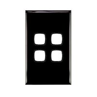 Excel - Grid & plate For 770 series mechanisms - 4 gang gloss black