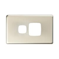 Excel - Single powerpoint coverplate - 1 gang - stainless steel