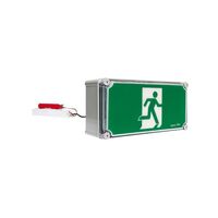 Axiom Freezer Weatherproof LED Exit Sign with Remote Gear 24m - Single Sided Running Man STRAIGHT