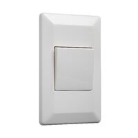 Como - Vertical switch 1 gang 15A 240V a.c. white